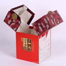 Kundengebundener neuer Luxuswein-Papier-Geschenk-Pappverpackenkasten
